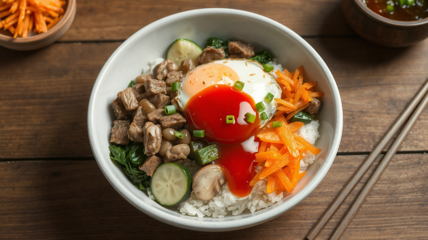 Bibimbap (Korean Mixed Rice Bowl) Recipe